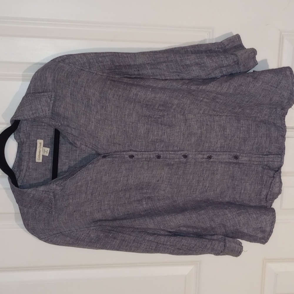 Women's Coldwater Creek linen 3/4 sleeve top | M
